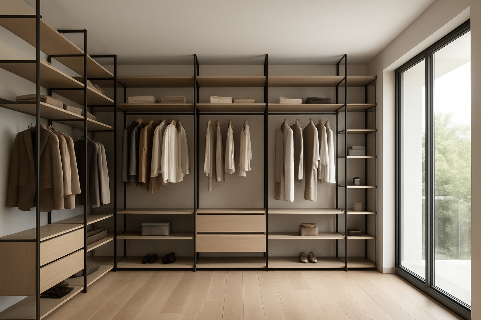 Del caos al orden: Claves para diseñar un vestidor 'boutique' abierto